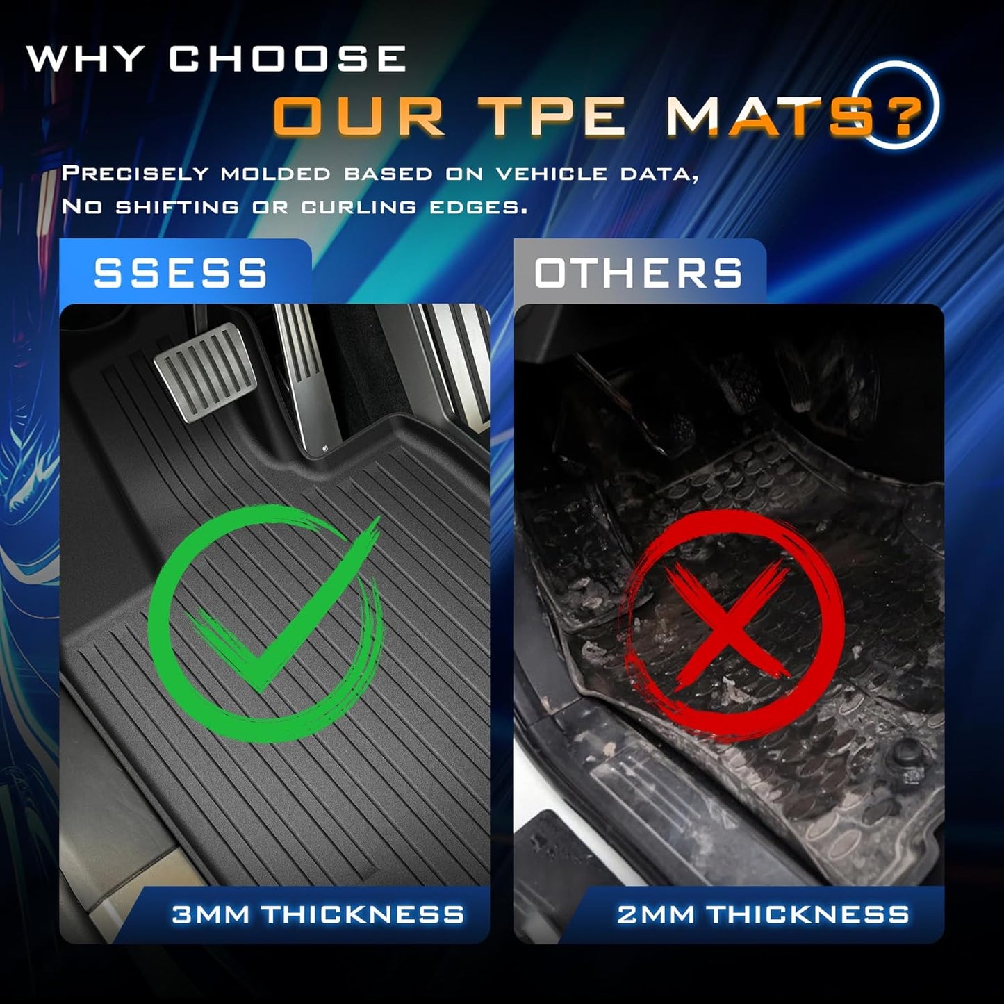 Tapetes para Tesla Cybertruck,  6 alfombrillas de TPE.