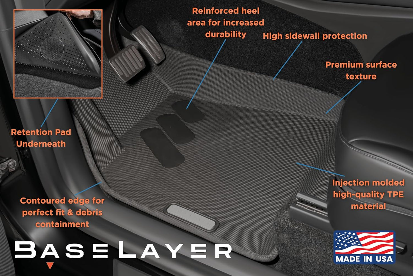 Tapetes BaseLayer Alfombrillas para Tesla Modelo Y (2021-2026) Juniper