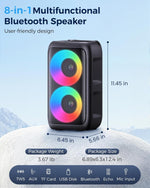 Karaoke Altavoz Bluetooth con 2 micrófonos T-08