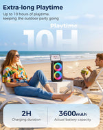 Karaoke Altavoz Bluetooth con 2 micrófonos T-08