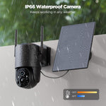 Cámara de seguridad inalámbrica, exterior, solar, WiFi (USADA).