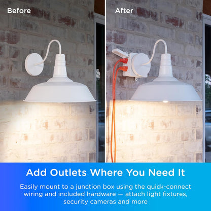 Adaptador Inteligente Exterior Enbrighten Smart Add Outlet GFCI WiFi