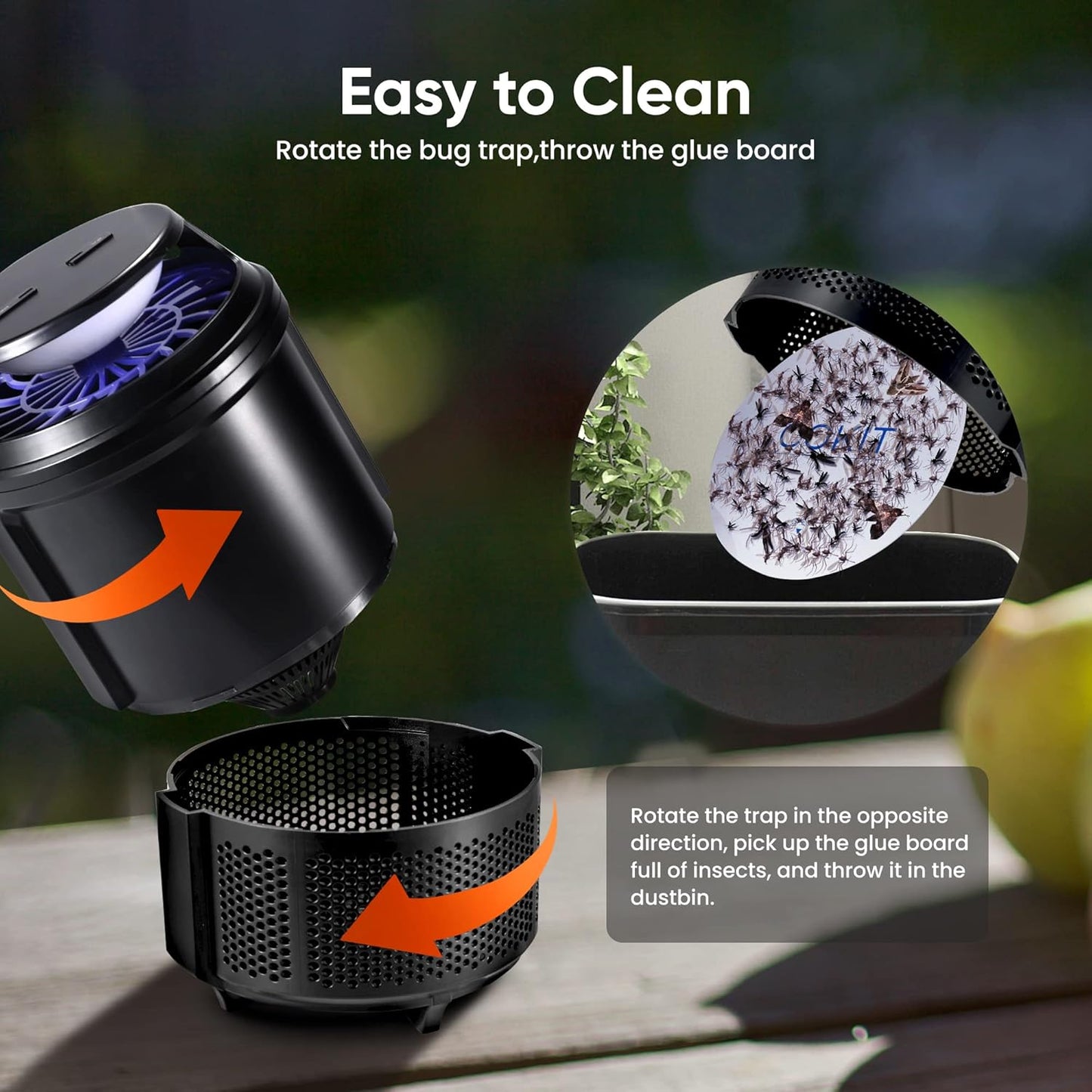 Trampa para interiores, mosquitos e insectos pequeños, 2 pack.