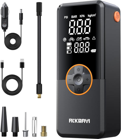 Compresor de Aire Portátil ATKMAYI Inflador 150 PSI Digital