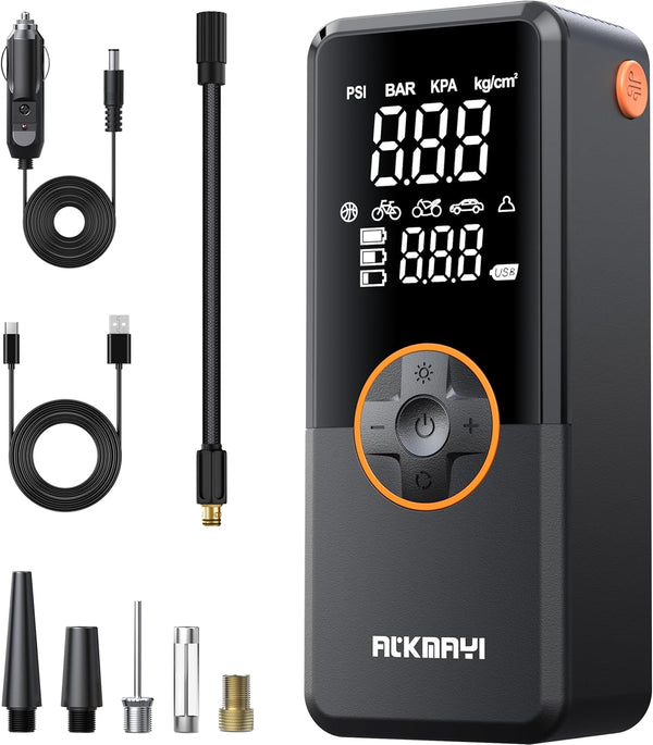 Compresor de Aire Portátil ATKMAYI Inflador 150 PSI Digital