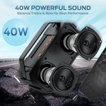 Altavoz Bugani M90, Bluetooth de 40W, Impermeable IPX6, Sonido stereo