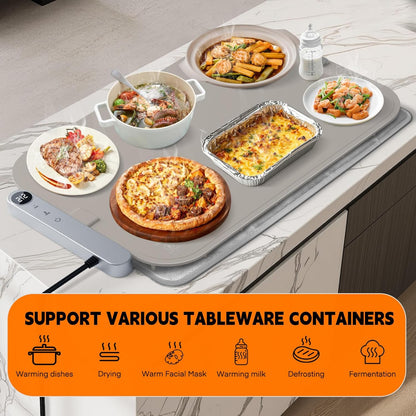 Tapete de calentamiento para alimentos, eléctrico, silicon, regulable.