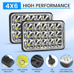 Luces LED de haz de sellado alto/bajo de 4 x 6 " para camioneta todoterreno