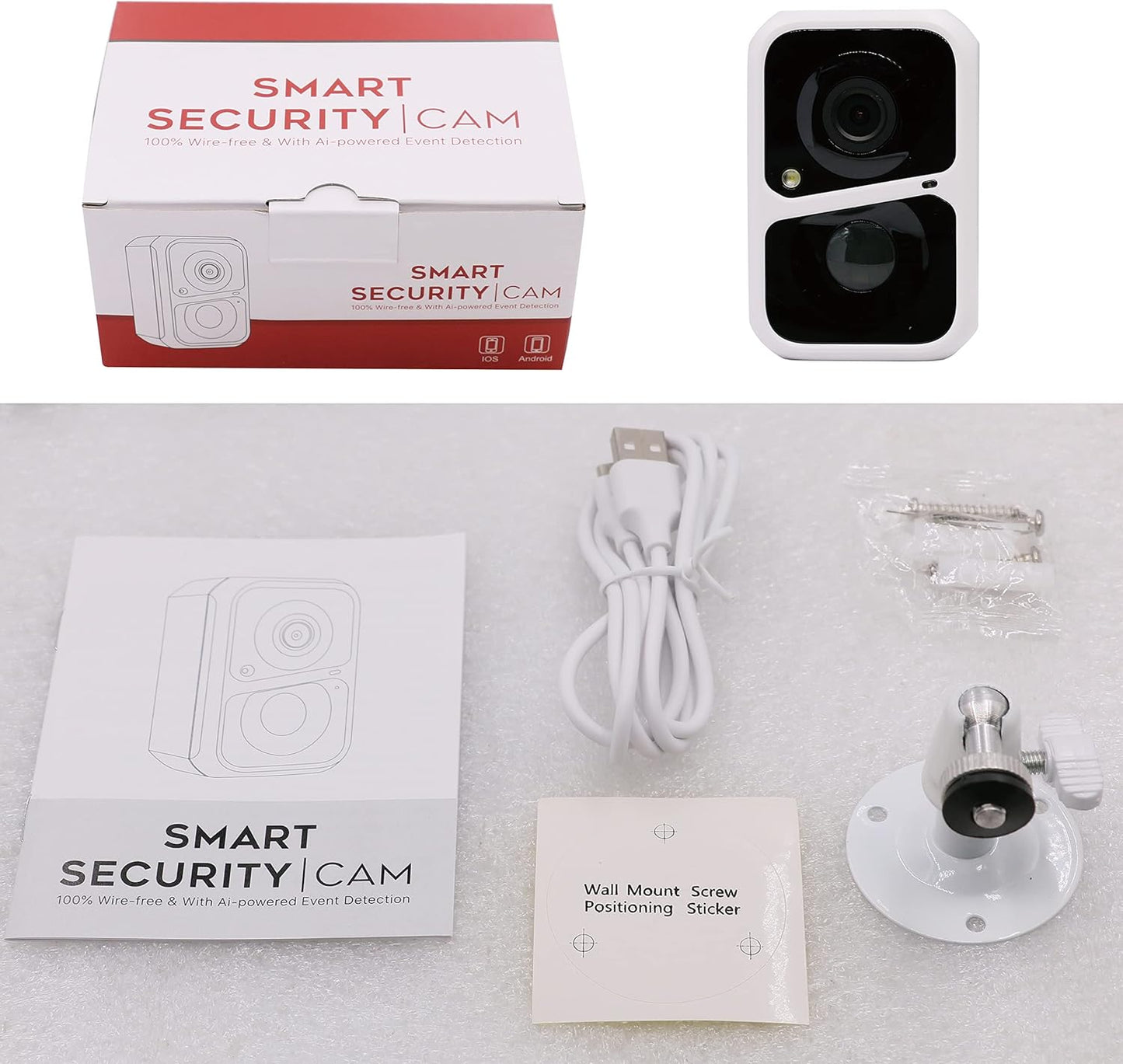 Cámara de seguridad inalámbrica WiFi, Recargable.(DETALLE)