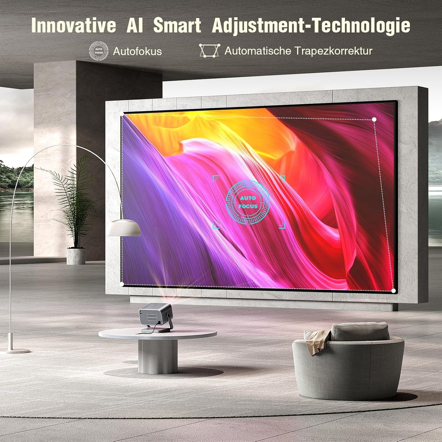 Proyector 4K, VOPLLS Smart Beamer, Bluetooth, Full HD, 1080P.