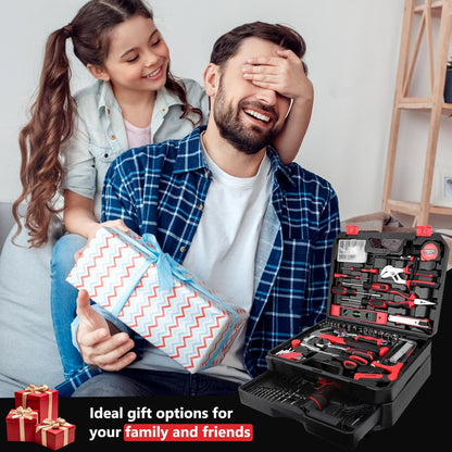 Juego de herramientas Kingtool, 276 pcs con taladro eléctrico inalámbrico.