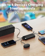 Charmast-Cargador portátil negro con 4 cables (Usado)