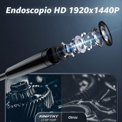 Cámara Endoscopio HD 1920P 8 LED iOS Android Semirrígida