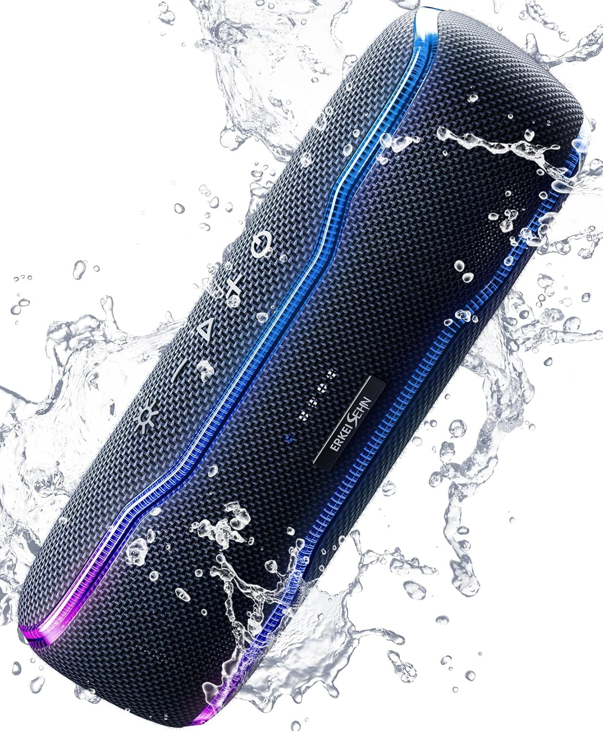 Altavoz Bluetooth portátil, impermeable con luces, Super Bass.