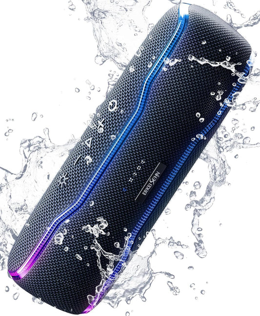 Altavoz Bluetooth portátil, impermeable con luces, Super Bass.
