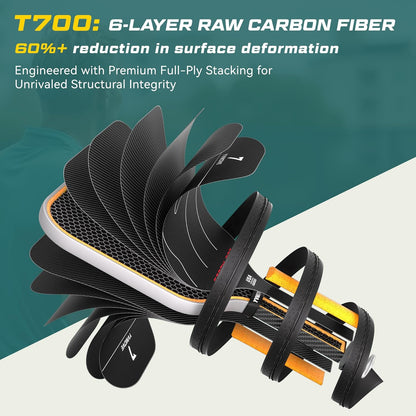 Pala de Pickleball con superficie de fibra de carbono, YVmove T700.