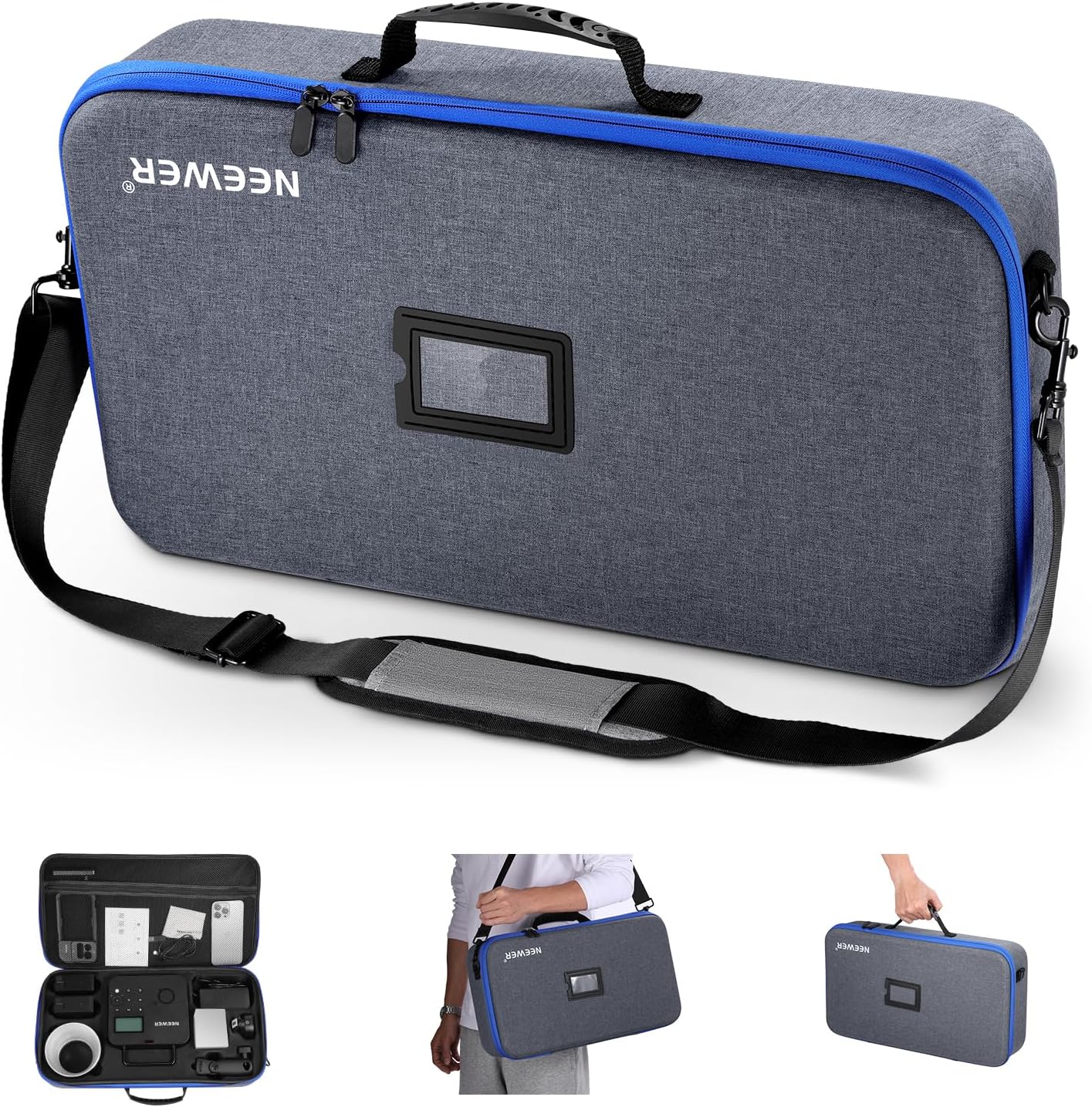 Bolsa de transporte Neewer para Q4, compartimentos dedicados.