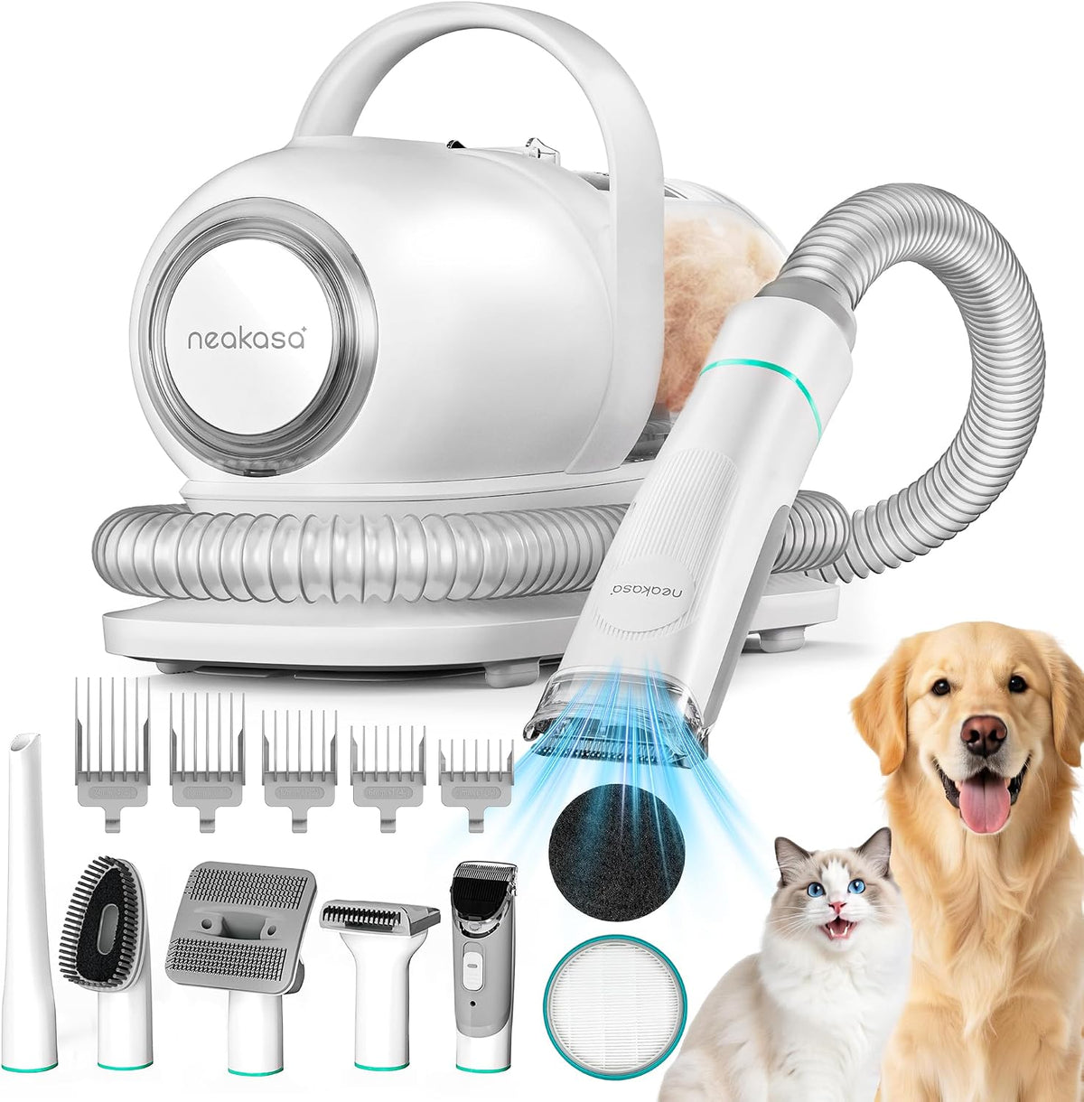 Kit de aseo Neabot P1 Pro con aspiradora y herramientas para mascotas