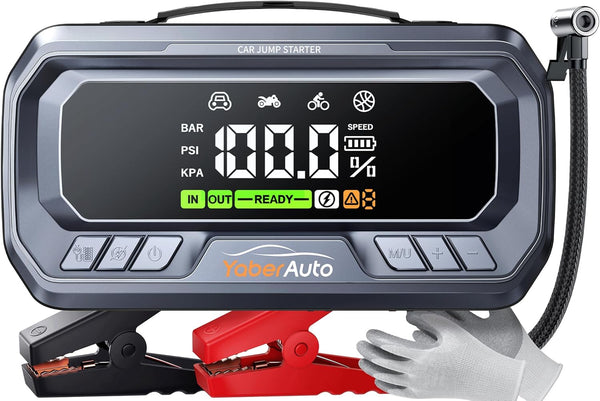 Arrancador con compresor de aire, Yaberauto YA90, todo gas/12 L diesel.