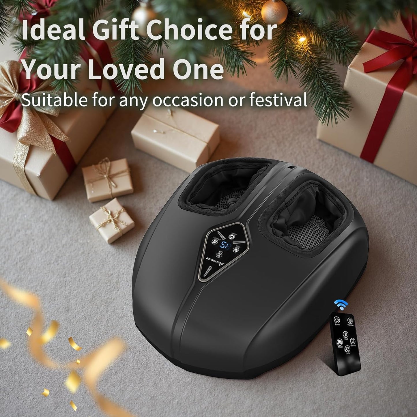 Masajeador de pies, calor, vibración, compresión y amasamiento.(USADO)