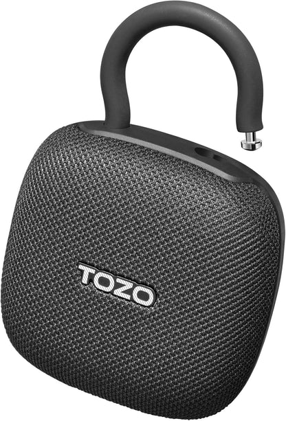 Altavoz Bluetooth portátil con mosquetón ajustable, TOZO PE1