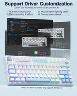 Teclado Mecánico AULA F75 Inalámbrico RGB
