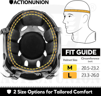 Casco tipo táctico para Paintball  Action Union Mediano