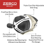 Carrete Pesca Zebco Bullet MG Spincast 30 Magnesio Ultraligero