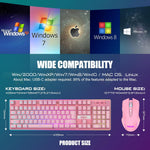 Combo de teclado, mouse inalámbricos p/juegos, Redthunder.