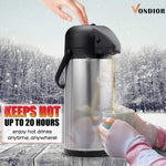 Dispensador de café con bomba de aire, para agua fría/caliente, 102 OZ