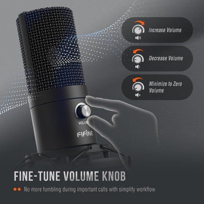 Micrófono Fifine Amplitank T669, USB Condensador de Estudio.