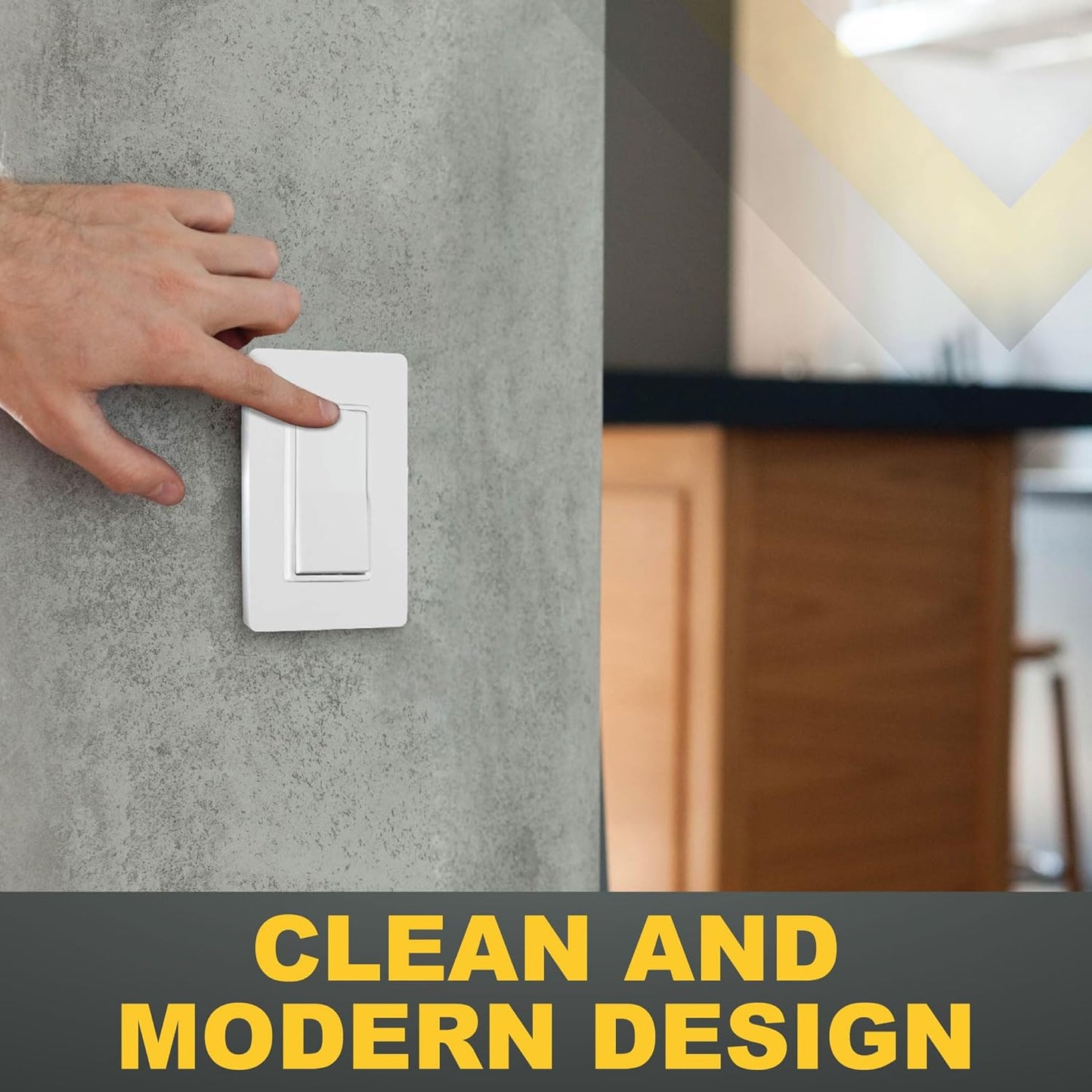 Interruptor de pared Faith [Paquete de 8] paleta decorativa 3 vías