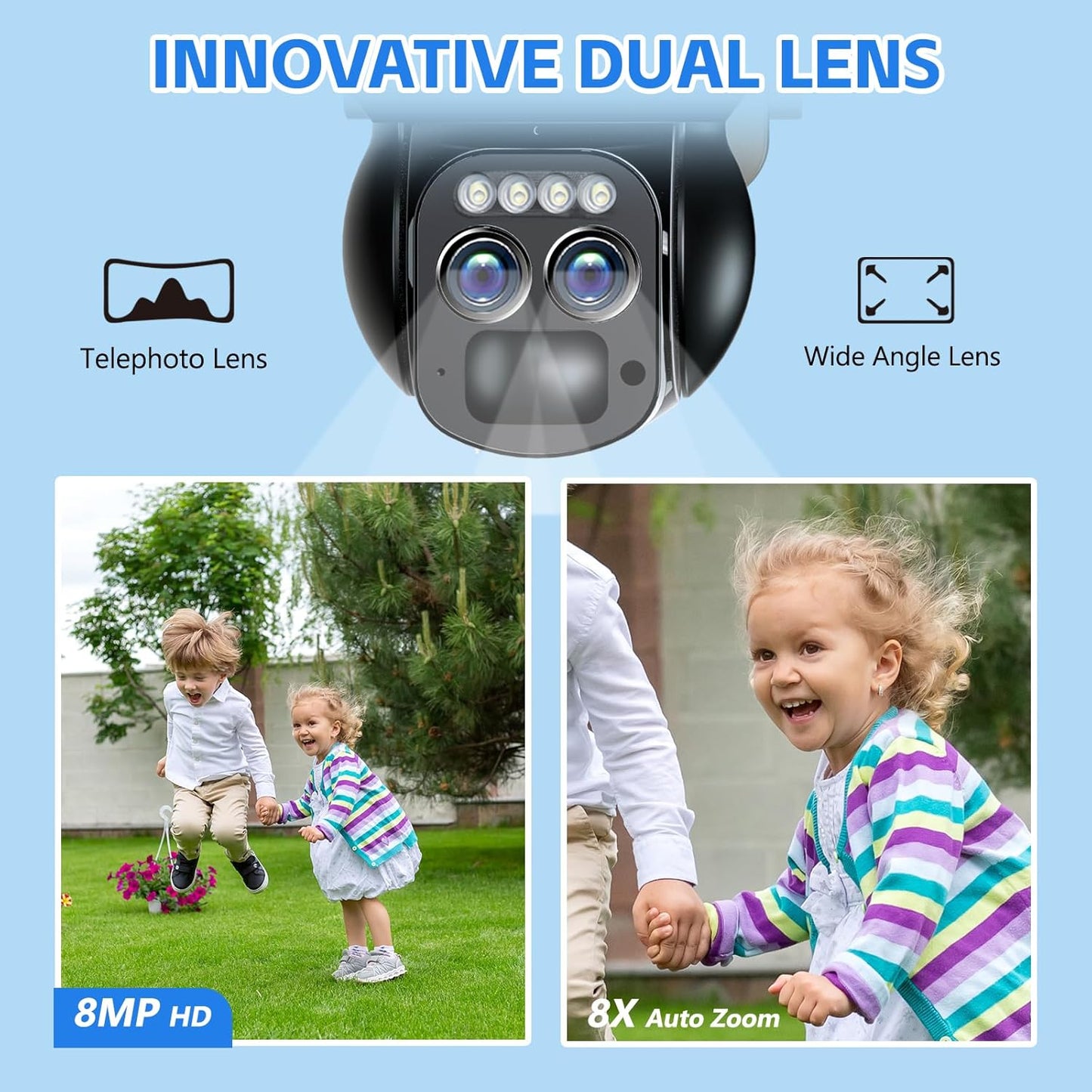 BEENOCAM - Cámaras de seguridad inalámbricas con zoom.