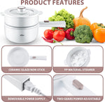 Mini Cooker Eléctrico 1.6L Antiadherente Multifuncional