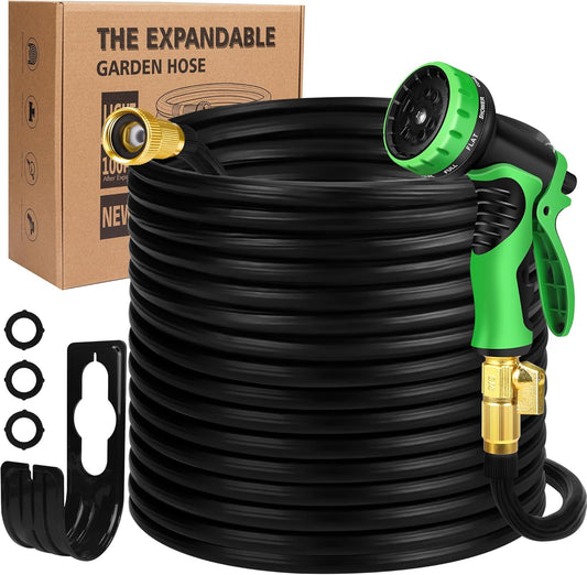 Manguera de jardín de goma extensible de 100ft (30m)