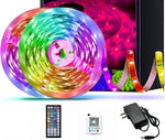 Tira de luces LED Tenmiro, RGB, flexibles, con control remoto.
