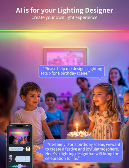 Cuerda de luces LED, Bluetooth, ISyncPlug AI Smart RGB.