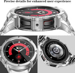 Funda y correas para reloj de acero inoxidable, ajustable, 44mm.