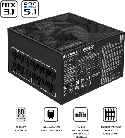 Fuente de Poder Lian Li SX0850P 850W 80 Plus Platinum (CAJA ABIERTA)