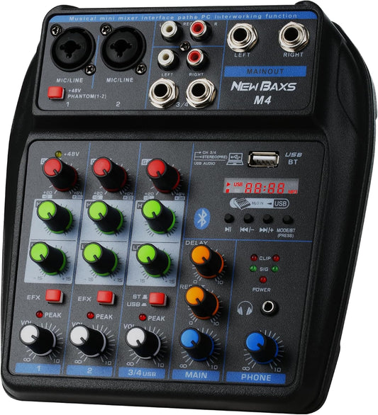 Mezclador de audio para DJ, NEW BAXS Sound Mixer Board.