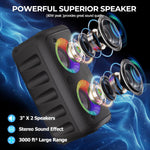 Karaoke - Altavoz Bluetooth con 2 micrófonos para Adultos y niños.
