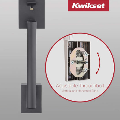 Manija frontal de perfil bajo con interior de palanca de puerta Halifax  Kwikset