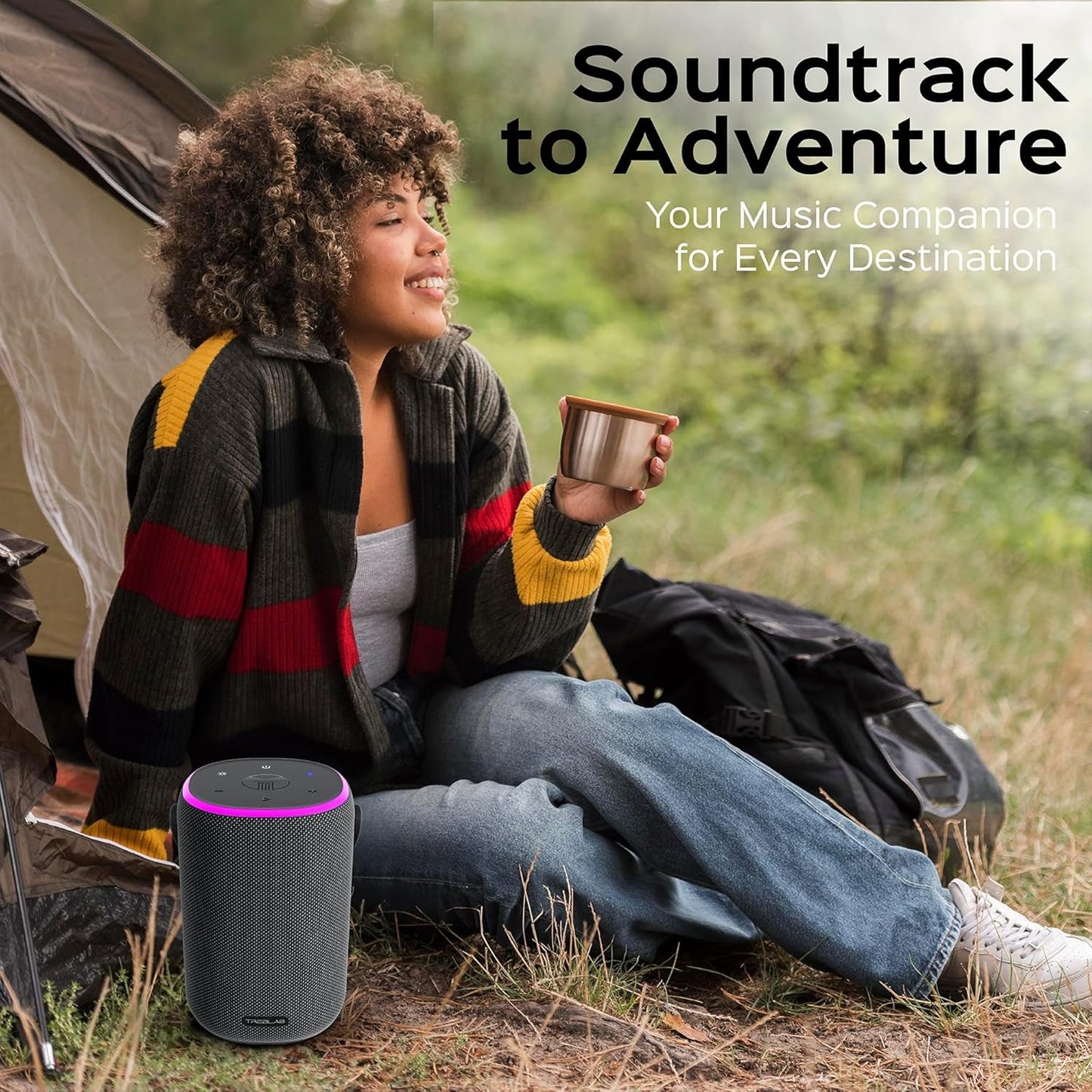Altavoz HD-Energy Bluetooth inalámbrico, potente altavoz inalámbrico de 40 W con micrófono integrado,