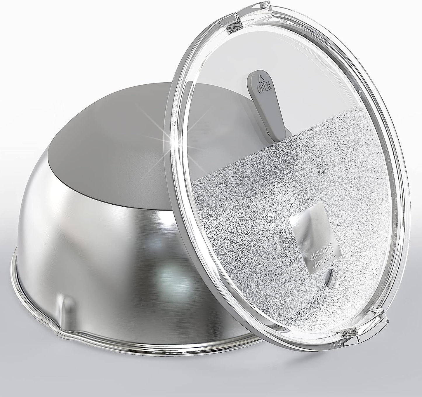 Juego de tazones acero inoxidable para mezclar con tapas  Lamah