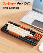 havit Teclado mecánico con cable y teclado compacto.
