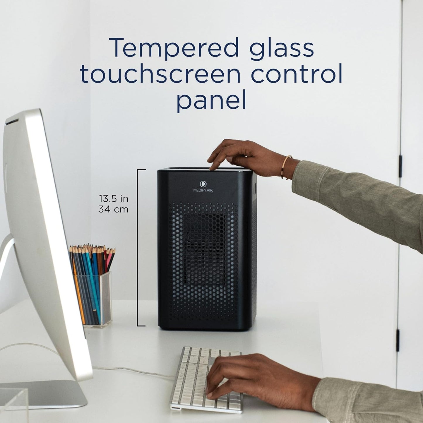 Purificador de aire, Medify Air MA-25, Filtro H-13, Eliminador de bacterias.