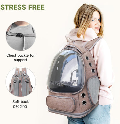 Mochila plegable de Burbujas para Gatitos a gatos medianos, Perros 18 libras.