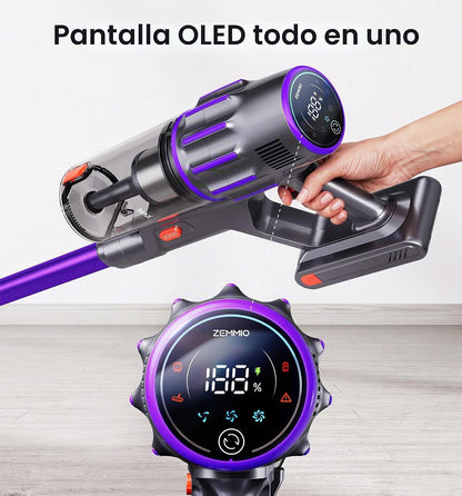 Aspiradora Inalámbrica 650W 55KPa 90 Min Antienredos