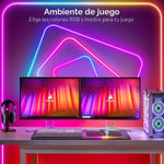 Cuerda de luces de neón Ailbton de 150 ft, Con control remoto RGB