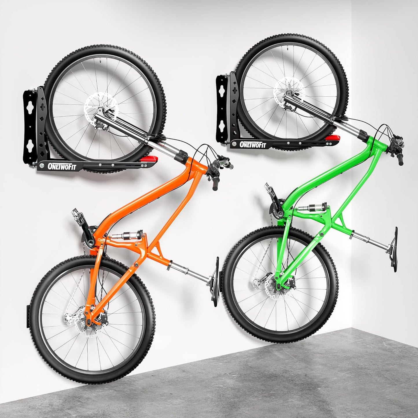 Soportes de pared pivotante para bicicletas ONETWOFIT, 2 UNIDADES